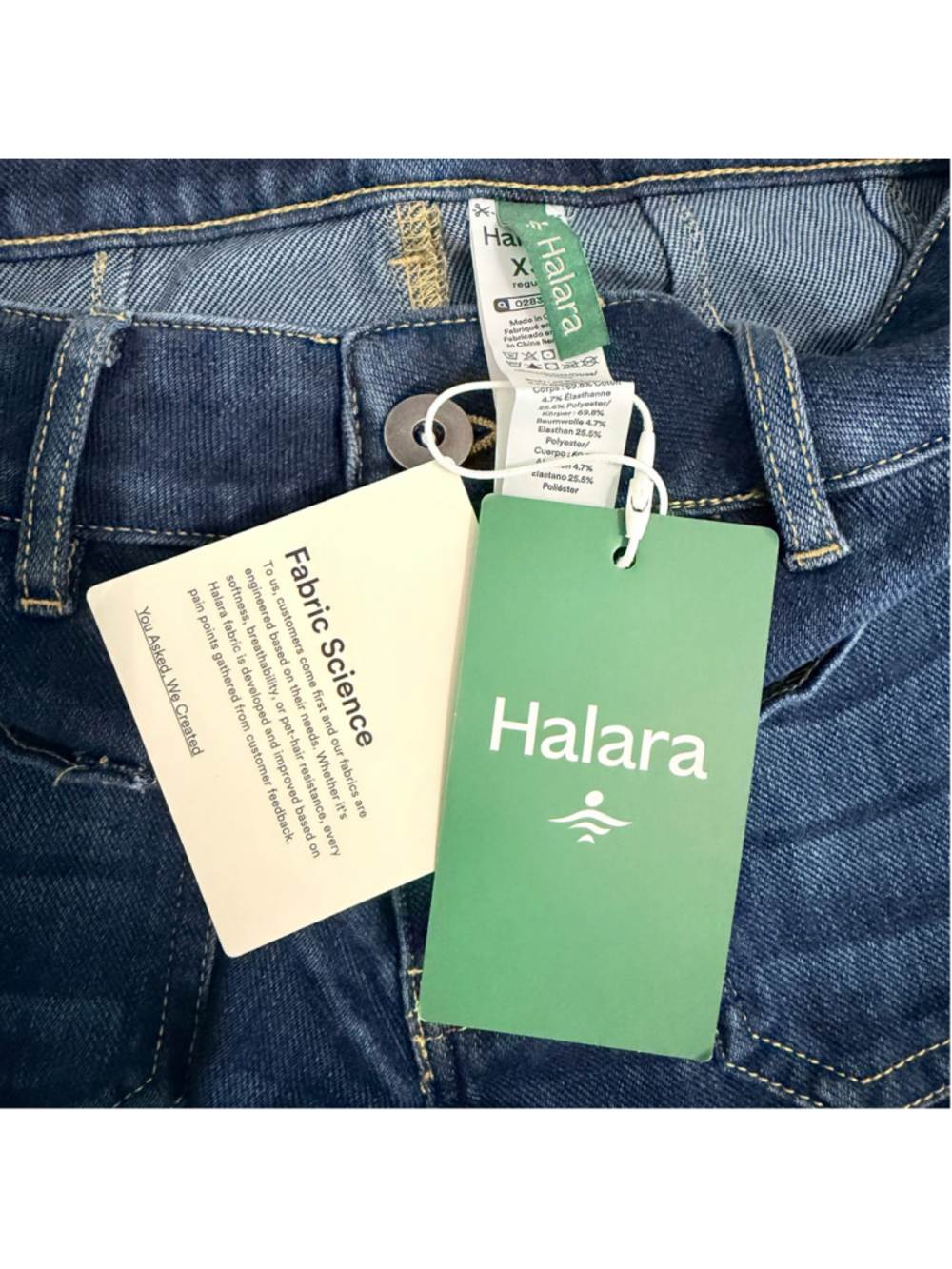 Halara New Flex Low Rise Zipper Pockets Straight Leg Casual Jeans Women's XS - Picture 7 of 10